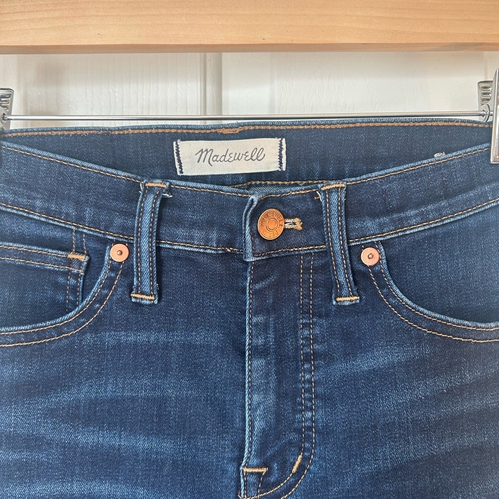 Madewell 9” High Rise Skinny Women's Blue Jeans in Polly Wash Size 25 - Picture 4 of 9